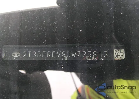 2018 Toyota Rav4 Le из США, поврежденный, VIN 2T3BFREV8JW725813